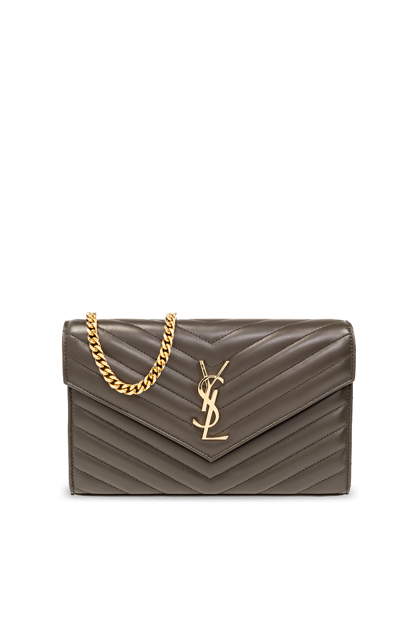 Green Cassandre wallet with chain Saint Laurent Vitkac Canada